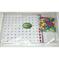 Educational Peg Board, 100 Pegs and Cards Set